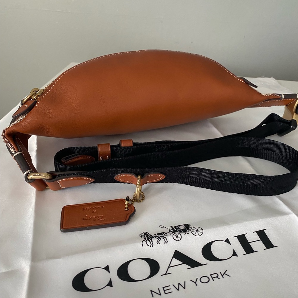 Disney X Coach Charter Belt Bag 7 In Signature Textile Jacquard With Patches - Picture 5 of 15